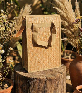 Shitalpati Lunch Box Bag | Natural Handcrafted Meal Bag (#BSP0014)