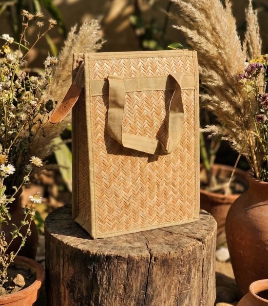 Shitalpati Lunch Box Bag | Natural Handcrafted Meal Bag (#BSP0014)