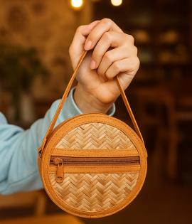 Sitalpati Round Sling Bag - #BSP0004