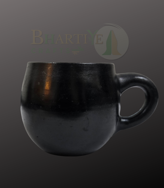 Handicrafted Black Pottery Cup - 3*3*3 Inch (#BBP0002-00)