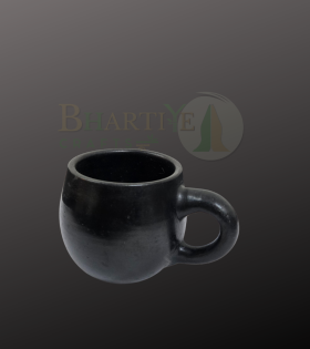 Handicrafted Black Pottery Cup - 3*3*3 Inch (#BBP0002-00)