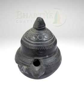 Handcrafted Black Pottery Diya - 4*3*3 Inch (#BBP0001-00)