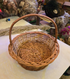 Round Kashmiri wicker basket set of 3 with handle