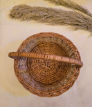 Round Kashmiri wicker basket set of 3 with handle