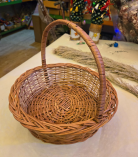 Round Kashmiri wicker basket set of 3 with handle