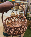 Bhartiye Crafts Gift Hamper Kashmiri Willow Wicker Basket Brown (Set of 3)