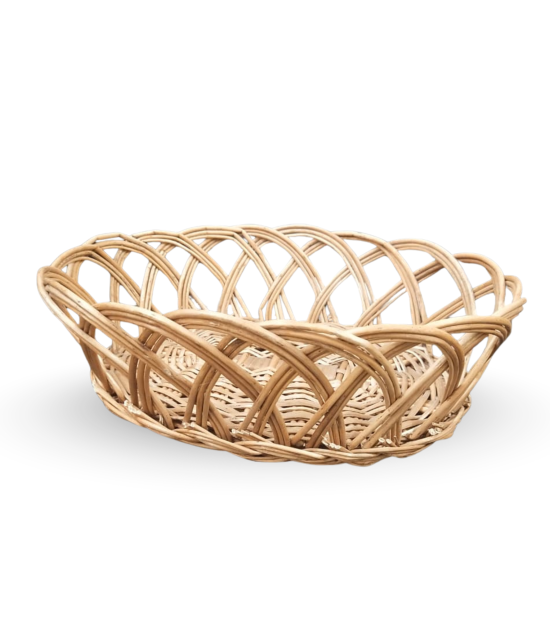 Bhartiye Crafts Fruit Kashmiri Wicker Basket Brown