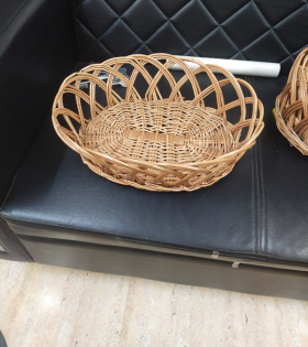 Bhartiye Crafts Fruit Kashmiri Wicker Basket Brown