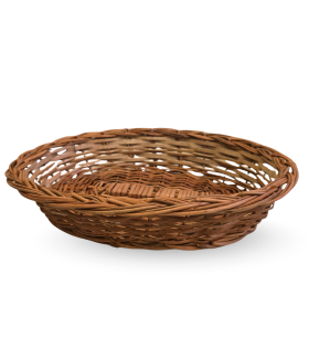 Kashmiri Handmade Willow Wicker Basket | Oval Shaped (#KWW0012)