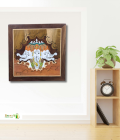 Mysore Rosewood Inlay Panchmukhi Ganesha Wall Art – Handcrafted Wooden Frame (#WP0043)
