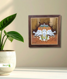 Mysore Rosewood Inlay Panchmukhi Ganesha Wall Art – Handcrafted Wooden Frame (#WP0043)