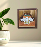 Mysore Rosewood Inlay Panchmukhi Ganesha Wall Art – Handcrafted Wooden Frame (#WP0043)