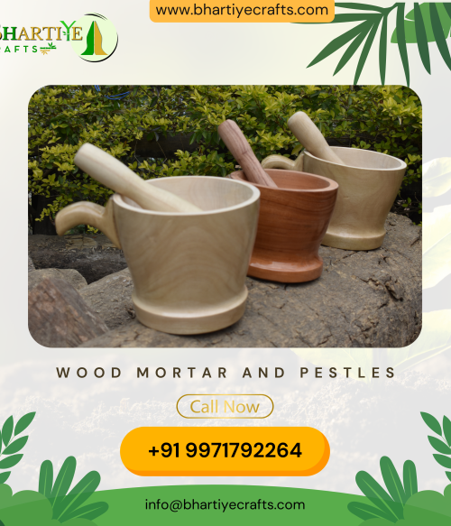 wood mortar and pestles
