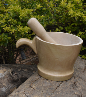 wood mortar and pestles