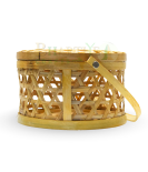 Handcrafted Bamboo Utility Basket/Tokri with Handle(Medium) - 7*4 Inch (#EFBH0001-00)