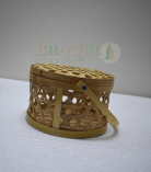 Handcrafted Bamboo Utility Basket/Tokri with Handle(Medium) - 7*4 Inch (#EFBH0001-00)