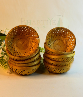 Natural Bamboo Basket – 4 Inch (#EFBH0081-00)