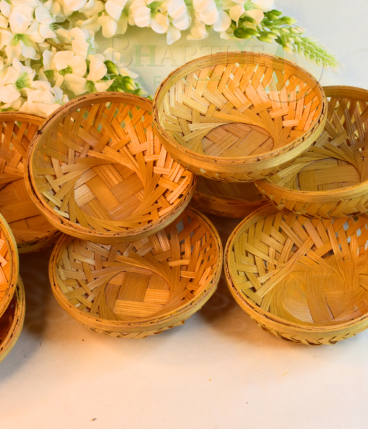 Natural Bamboo Basket – 4 Inch (#EFBH0081-00)