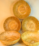 Natural Bamboo Basket/Tokri - 9 inch (#EFBH0081-05)