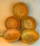 Natural Bamboo Basket/Tokri - 9 inch (#EFBH0081-05)