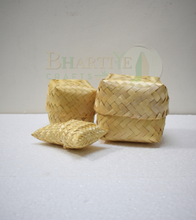 Large Bamboo Pouch Box (Besak) - 6*6*4 Inch (#EFBH0007-00)