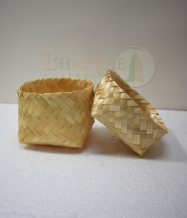 Large Bamboo Pouch Box (Besak) - 6*6*4 Inch (#EFBH0007-00)