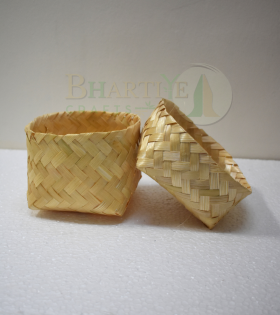 Large Bamboo Pouch Box (Besak) - 6*6*4 Inch (#EFBH0007-00)
