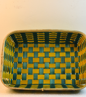 Bamboo Tray Colored Basket/Tokri - 10*14 Inch (#EFBH0104-05)