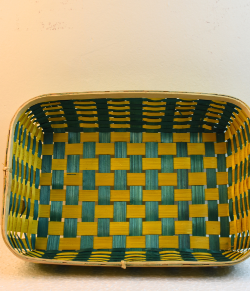 Bamboo Tray Colored Basket/Tokri - 10*14 Inch (#EFBH0104-05)