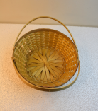 Designer Round Basket/Tokri With Handle Natural - 10 Inch (#EFBH0114-00)