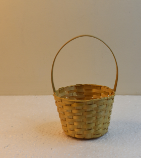Mini Bamboo Basket/Tokri  With Handle - 3*4 Inch (#EFBH0122-00)