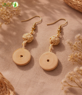 Bhartiye Crafts | Handcrafted Natural Bamboo Earrings | Eco-Friendly Jewelry |Artisans from Tripura (Agartala)| Women's special