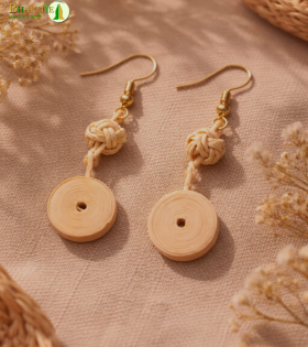Bhartiye Crafts | Handcrafted Natural Bamboo Earrings | Eco-Friendly Jewelry |Artisans from Tripura (Agartala)| Women's special