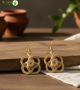 Bhartiye crafts|Handcrafted Bamboo Floral Earrings | Artisans from Tripura (Agartala) |Women's Special