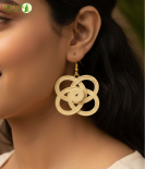 Bhartiye crafts|Handcrafted Bamboo Floral Earrings | Artisans from Tripura (Agartala) |Women's Special