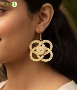 Bhartiye crafts|Handcrafted Bamboo Floral Earrings | Artisans from Tripura (Agartala) |Women's Special