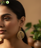 Bhartiye Crafts|Handcrafted Bamboo Oval Earrings | Artisans from Tripura  (Agartala) | Women's Special