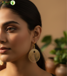 Bhartiye Crafts|Handcrafted Bamboo Oval Earrings | Artisans from Tripura  (Agartala) | Women's Special