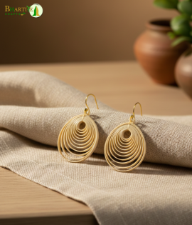 Bhartiye Crafts|Handcrafted Bamboo Oval Earrings | Artisans from Tripura  (Agartala) | Women's Special