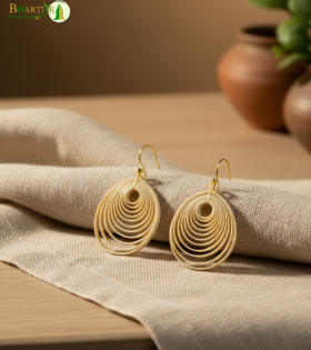 Bhartiye Crafts|Handcrafted Bamboo Oval Earrings | Artisans from Tripura  (Agartala) | Women's Special