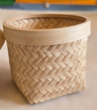 Bhartiye Crafts | Natural Bamboo Storage Basket with Lid | Jharkhand Artisan Handicraft