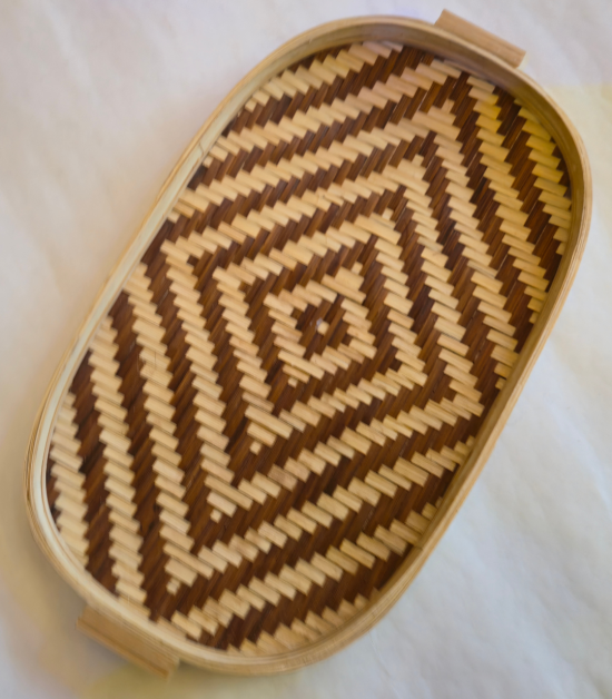 Bhartiye Crafts | Handwoven Bamboo Serving Tray | Handmade by Jharkhand Artisans