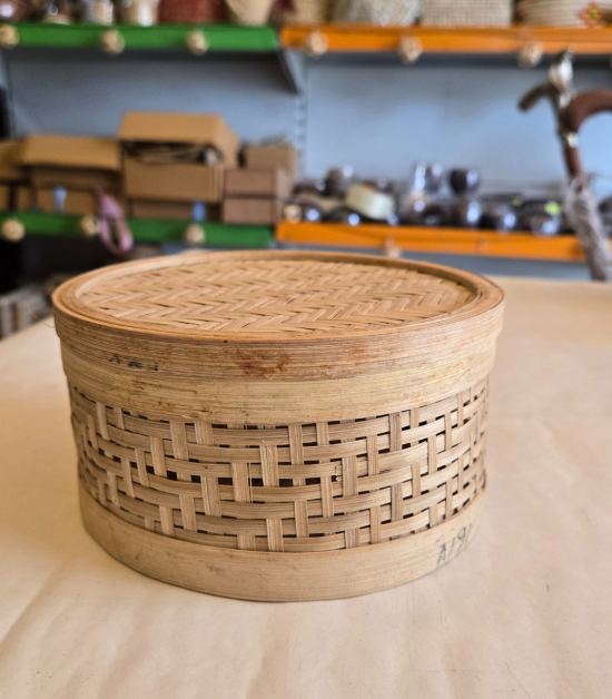 Bhartiye Craft | Bamboo Storage Box with Lid – Handmade Eco Organizer | Jharkhand Artisans India