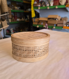 Bhartiye Craft | Bamboo Storage Box with Lid – Handmade Eco Organizer | Jharkhand Artisans India