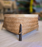 Bhartiye Crafts | Handwoven Bamboo Planter Basket | Eco-Friendly Flower Pot Cover | Jharkhand Artisans