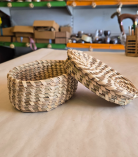 Khasi grass oval basket with lid
