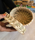 Khasi grass oval basket with lid