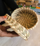 Khasi grass oval basket with lid