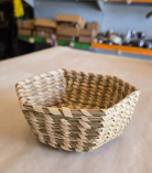 Khasi grass hexagon basket