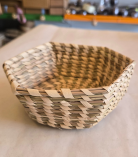 Khasi grass hexagon basket